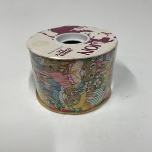 Vintage Easter Ribbon Lion Co. Bunnies Pastel Spring Floral Pastel 25 Yds NOS